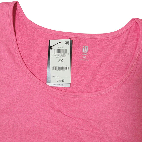 Ideology Women Plus Size Performance Wide Strap Tank Top Size 3X Molten Pink - Picture 3 of 3